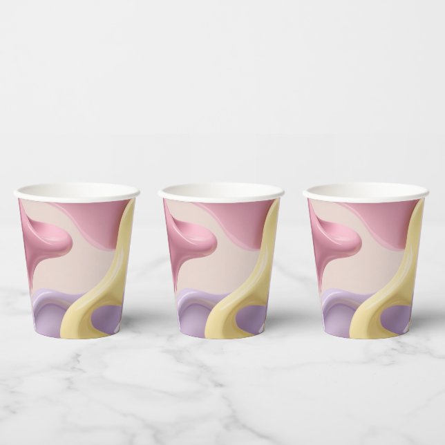 Paper cup in stylish abstract graphic (Multi)