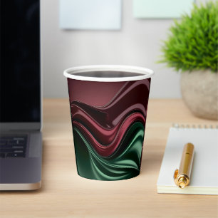 Paper cup in stylish abstract graphic