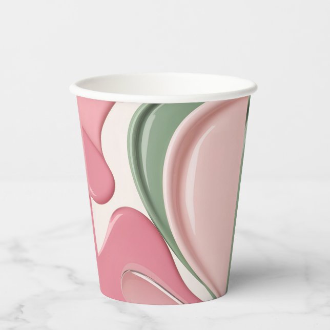 Paper cup in stylish abstract graphic (Front)