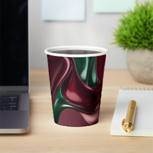 Paper cup in stylish abstract graphic