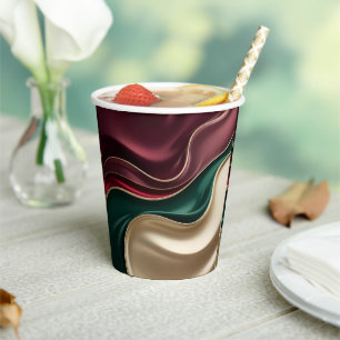 Paper cup in stylish abstract graphic