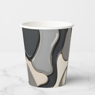 Paper cup in stylish abstract graphic