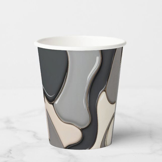 Paper cup in stylish abstract graphic (Front)