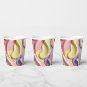 Paper cup in stylish abstract graphic