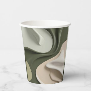 Paper cup in stylish abstract graphic