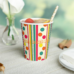 Paper Cup Stripe Circular 2025