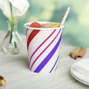 Paper Cup Stripe Colourful