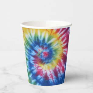 Paper cup Tie Dye Rainbow Colours