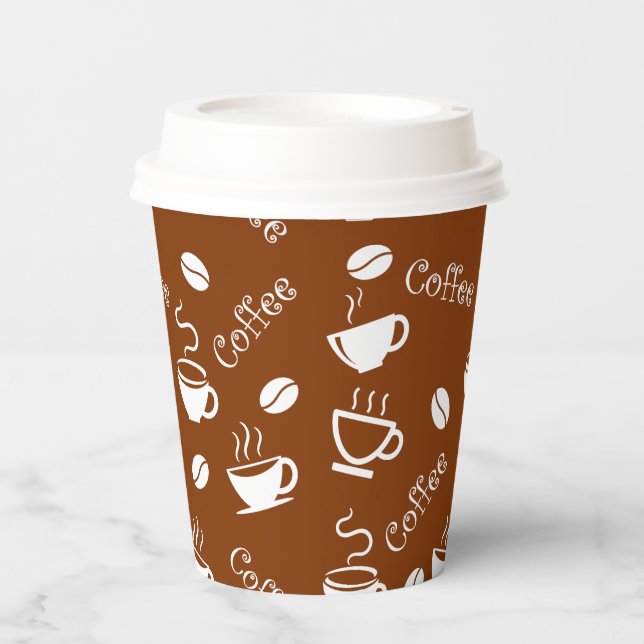 Paper cup with coffee pattern (Front)