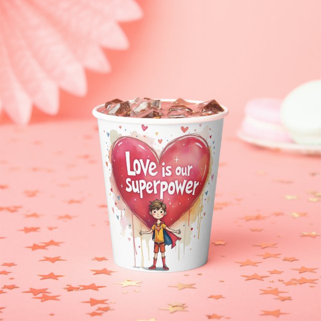 Paper cup with valentine's day design (Insitu)