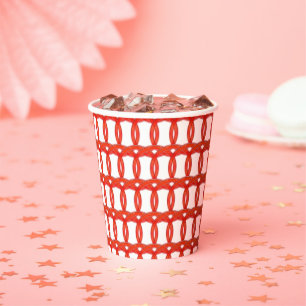 Paper Cup - Woven Rings in Red