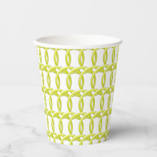 Paper Cup - Yellow Circles Interlocked