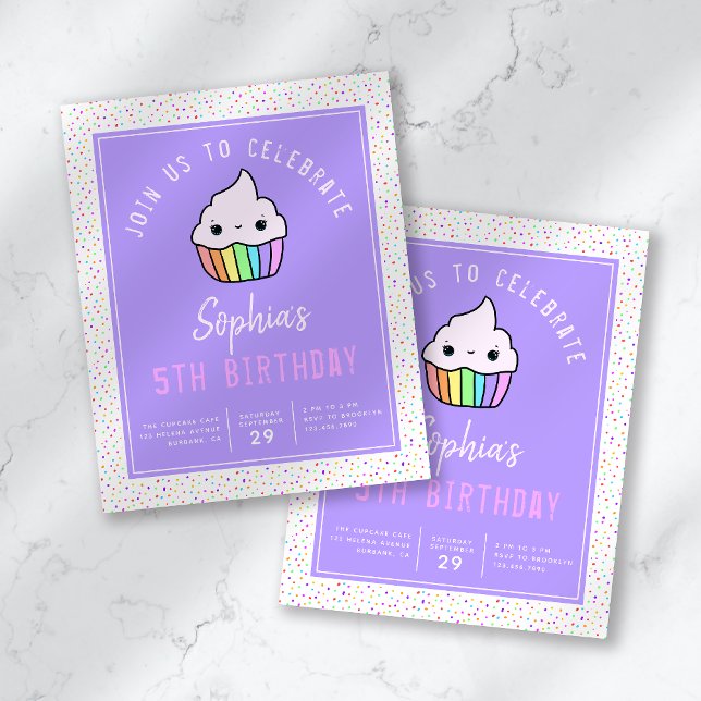 PAPER Cupcake Kid's Birthday Party Invitation (Creator Uploaded)