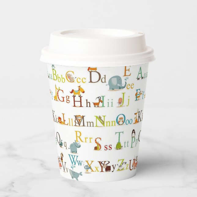 Paper Cups - Alphabet  (Front)
