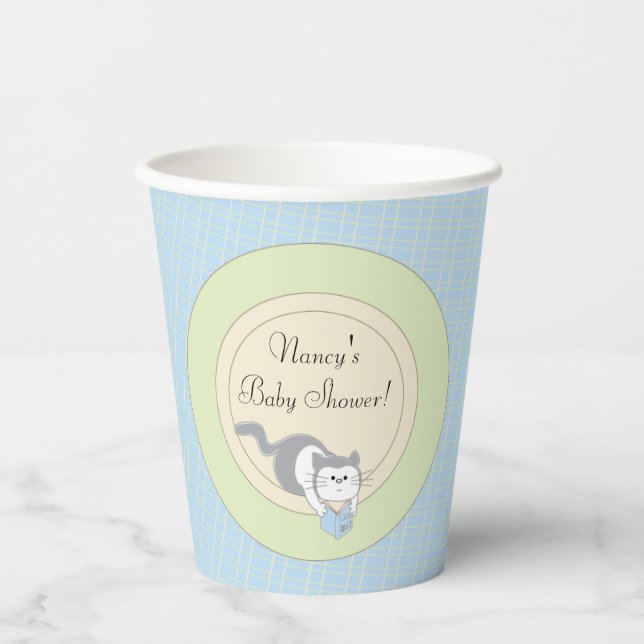 Paper Cups "Blue/Build-a-library" 8 oz. (Front)