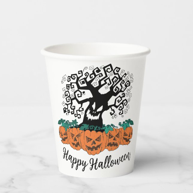 Paper cups  for halloween  (Front)