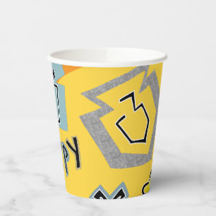 Paper Cups "Hanukkah Happy Glitzy Art" 8 oz.