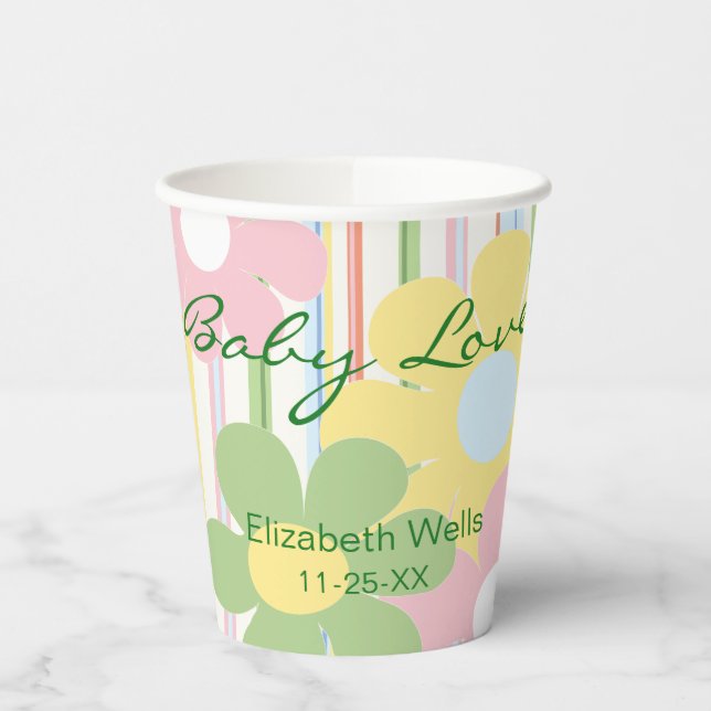 Paper Cups "Picnic Floral"  8 oz. (Left)