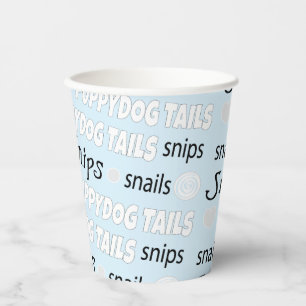 Paper Cups "Snips and Snails"  8 oz.