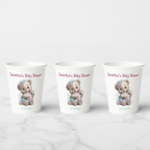Paper Cups Teddy Bear Baby Shower