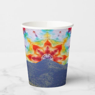 Paper Cups Tie Dye Mt Tamalpais Sky Design