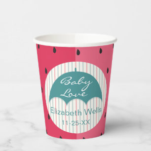 Paper Cups "Watermelon Umbrella"  8 oz.