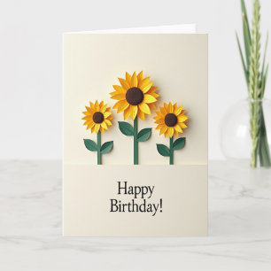 Paper Cut Blossom Birthday Card