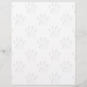 Paper Cut Dog Paw Pattern