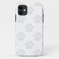Paper Cut Dog Paw Pattern