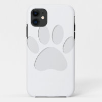 Paper Cut Dog Paw Print