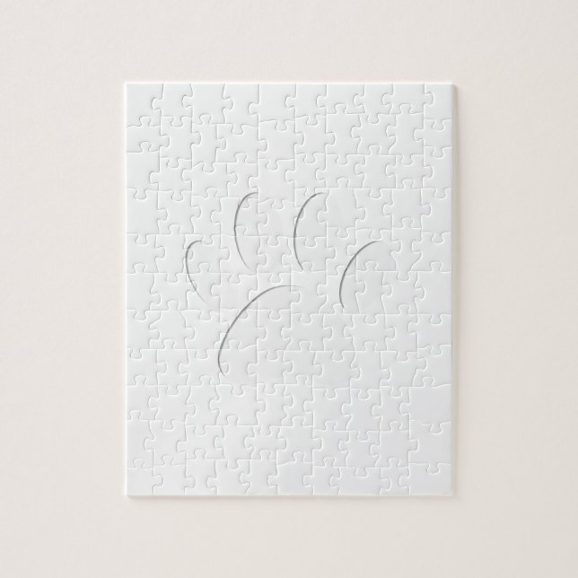 Paper Cut Dog Paw Print Jigsaw Puzzle (Vertical)