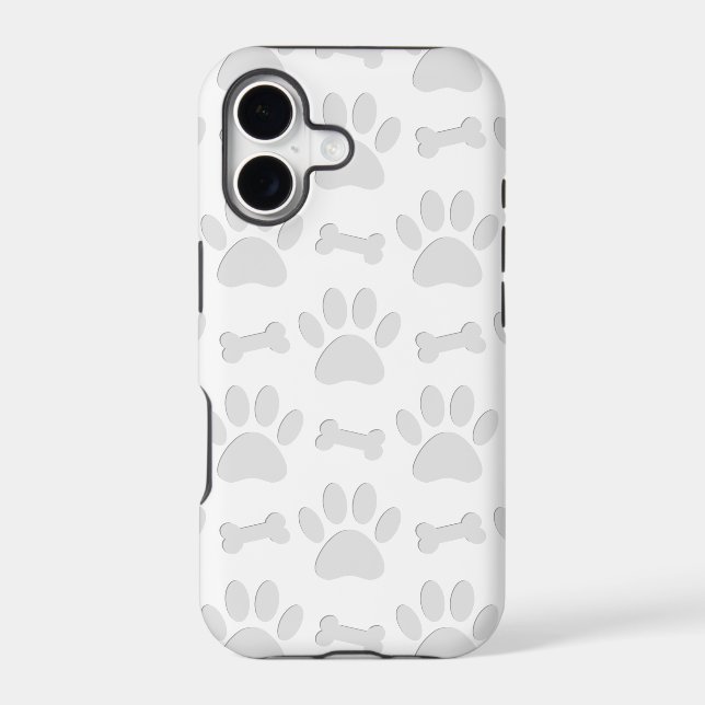 Paper Cut Dog Paws And Bones Pattern (Back)