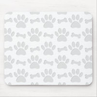 Paper Cut Dog Paws And Bones Pattern