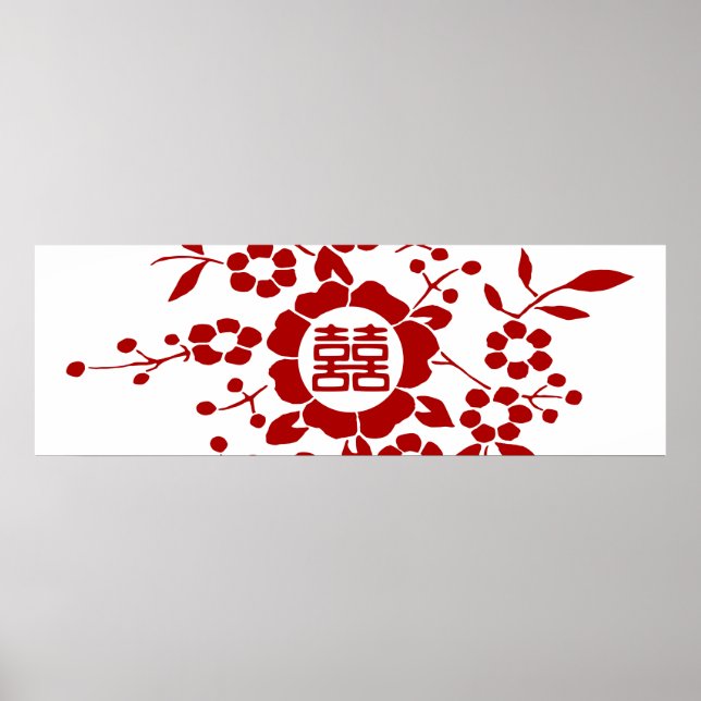 Paper Cut Flowers • Double Happiness Poster (Front)