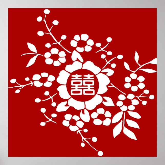 Paper Cut Flowers • Double Happiness Poster (Front)