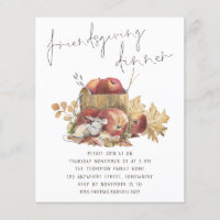 PAPER | Cute Mouse Friendsgiving Dinner Invite