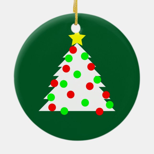 Paper Cutout Christmas Tree Ceramic Tree Decoration (Back)