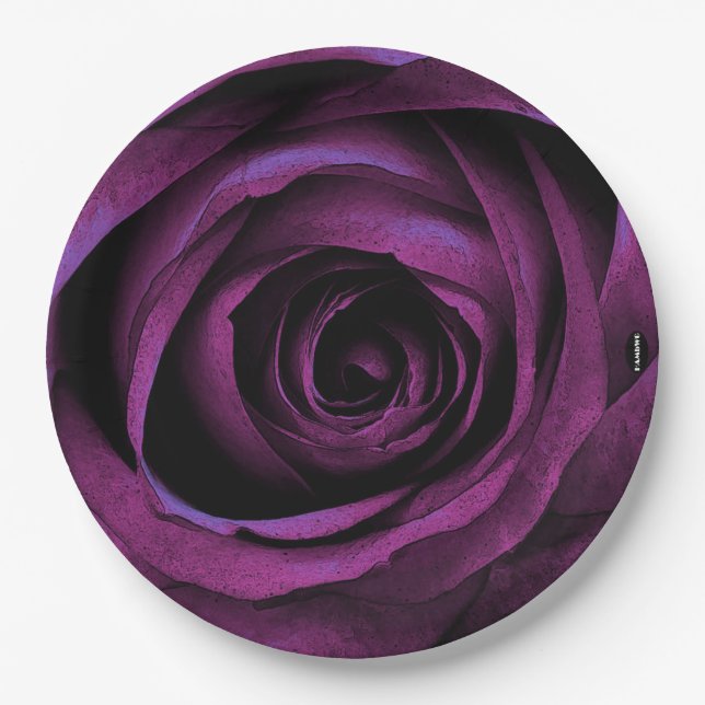 Paper Dinner Plate HAMbWG Rose Amethyst (Front)