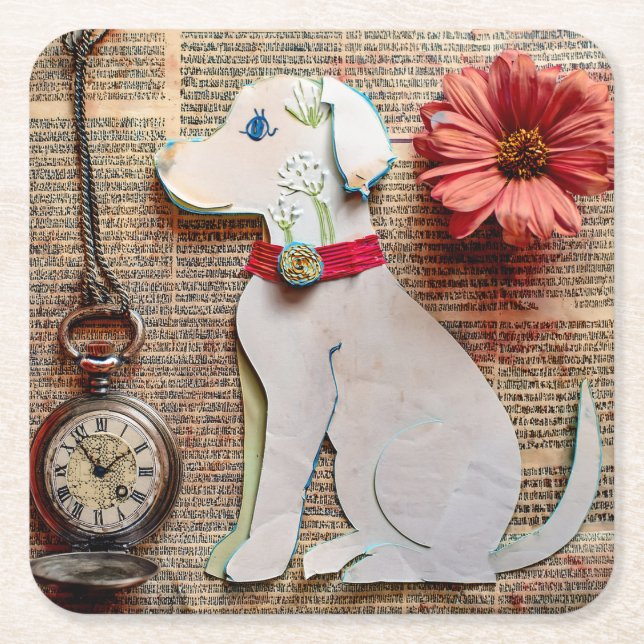 Paper Dog Coaster (Front)