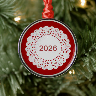 Paper Doilies Metal Tree Decoration
