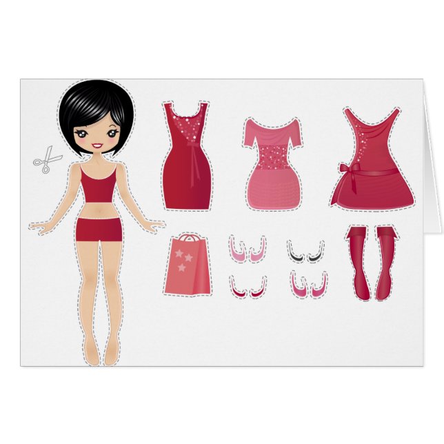 Paper doll cut (Front Horizontal)