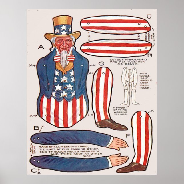 Paper Doll, Uncle Sam Poster (Front)