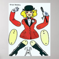 Paper Doll, Woman Equestrian Rider