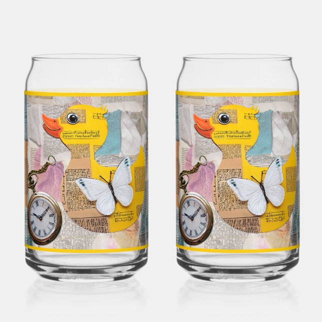 Paper Duck Soda Glass (Front)