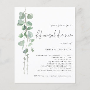 PAPER Eucalyptus Rehearsal Dinner Invitation