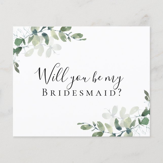 PAPER Eucalyptus Will You be My Bridesmaid (Front)