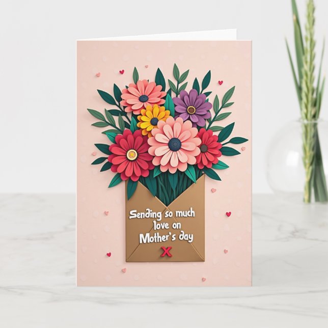 Paper Flower Pop Up Bouquet Card (Front)