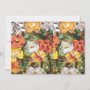 Paper Flowers Collage in yellow & orange