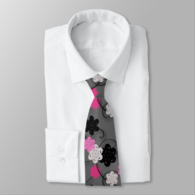 Paper Flowers Tie (Tied)