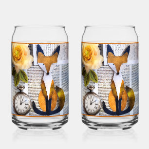 Paper Fox Soda Glass